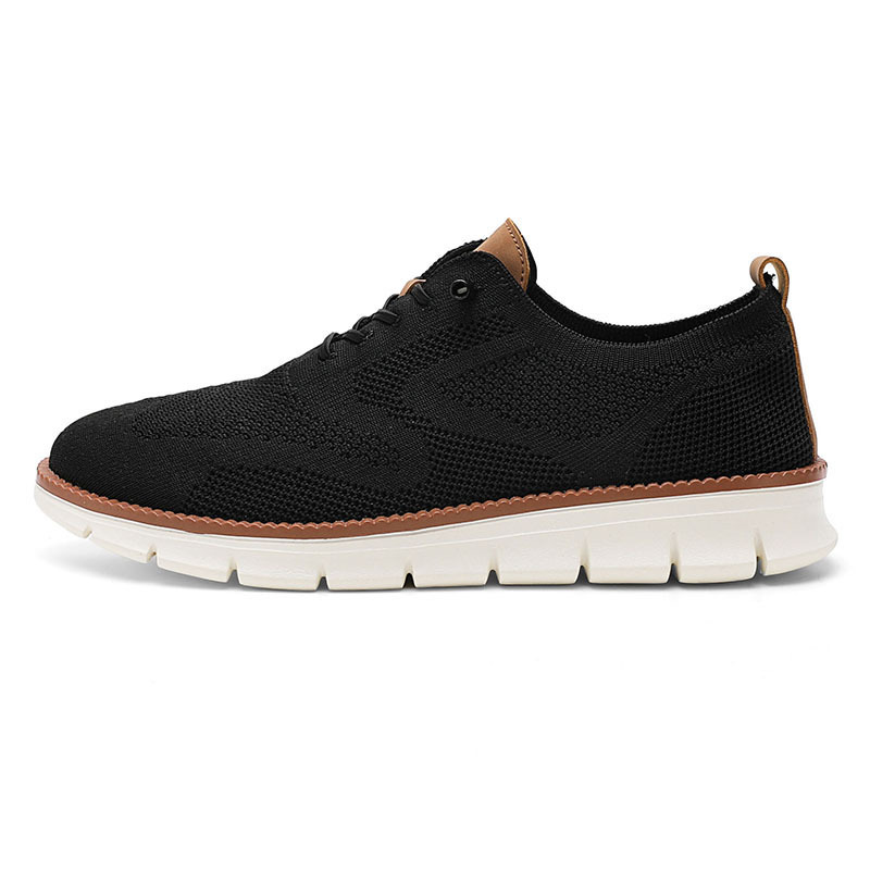 Large size 48 popular British style men's shoes summer breathable sports shoes flying woven mesh shoes men's running trendy shoes