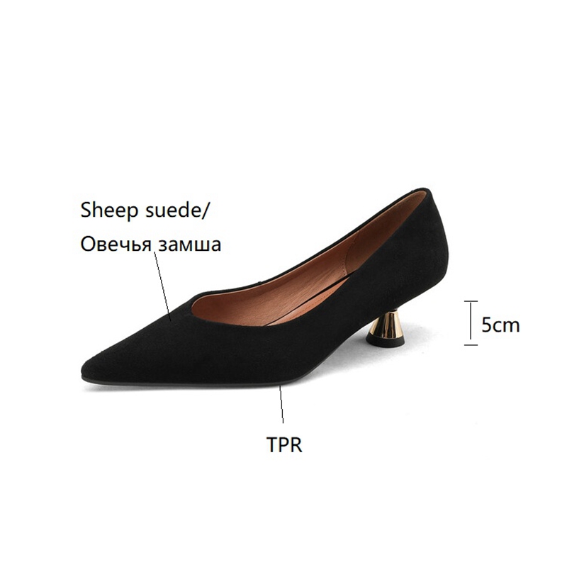 Leather Suede 2023 Spring Elegent Women Pumps Pointed Toe Thin Heel High Heels Leopord Handmade Shoes atos mujer acc1 s