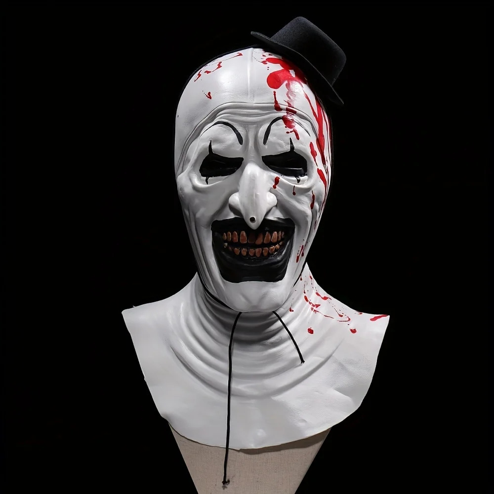 Halloween Party Horror Scary Clown Latex Cosplay Mask Decor Stage Prop Supply Costume Props Decors 240829
