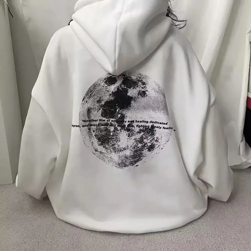 100% pure cotton letter printed loose sportswear for womens autumn Korean style oversized lazy casual hoodie Harajuku fully matched street clothing 24