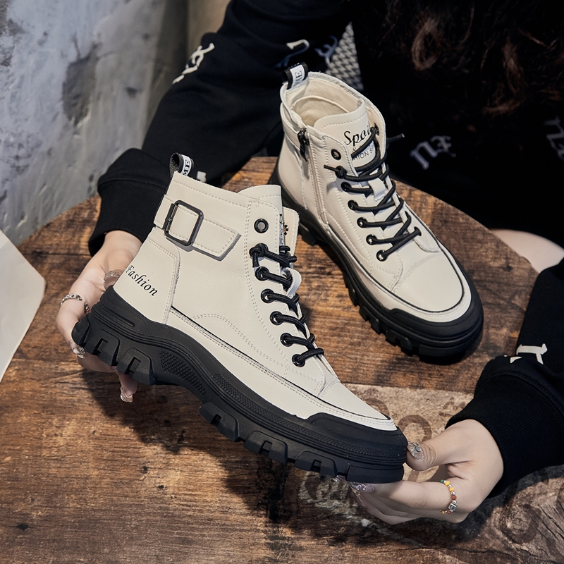 AIYUQI Women's Sneakers Boots 2024 New Fashion Women's Ankle Boots Casual Fur Platform Straps Women's Booties