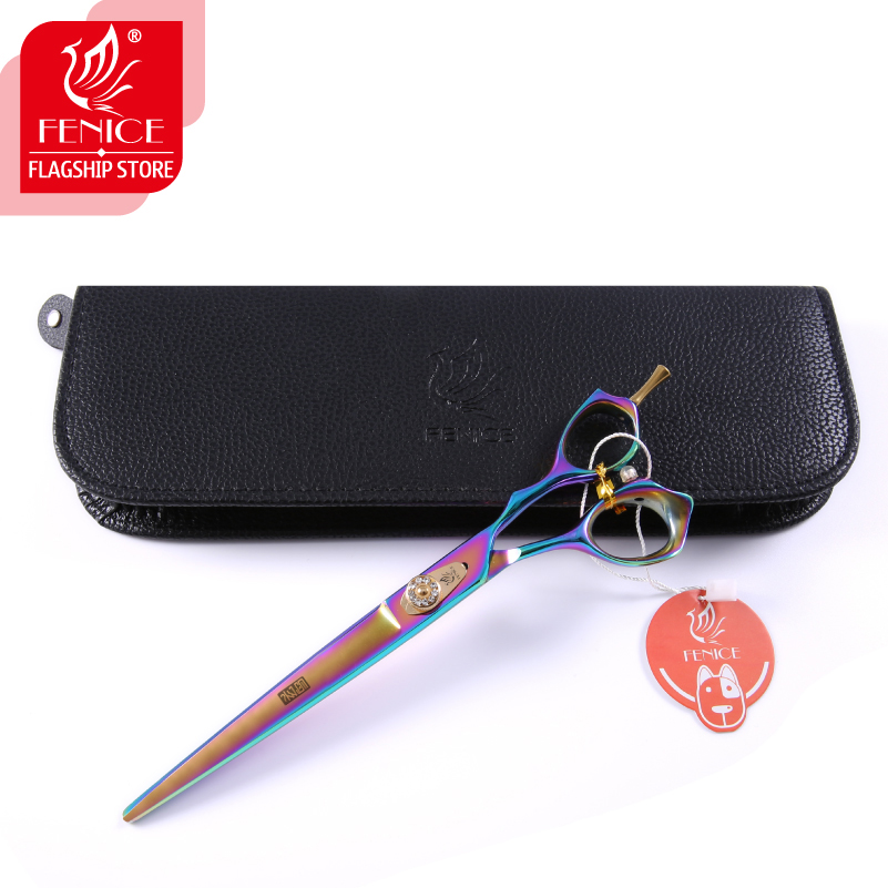 Fenice Japan 440c Professional Pet brand dog Grooming scissors 7/7.5/8/9 inch sharp cutting straight shears
