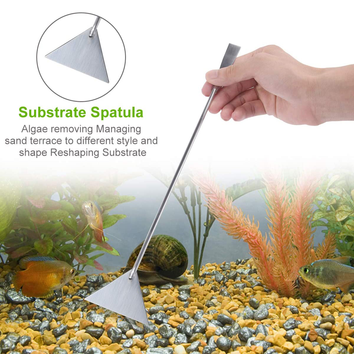 Aquarium Tank Aquascaping Tools Aquarium Scissor Tweezers Tool Stainless Steel Aquatic Plants Set for Aquarium Maintenance