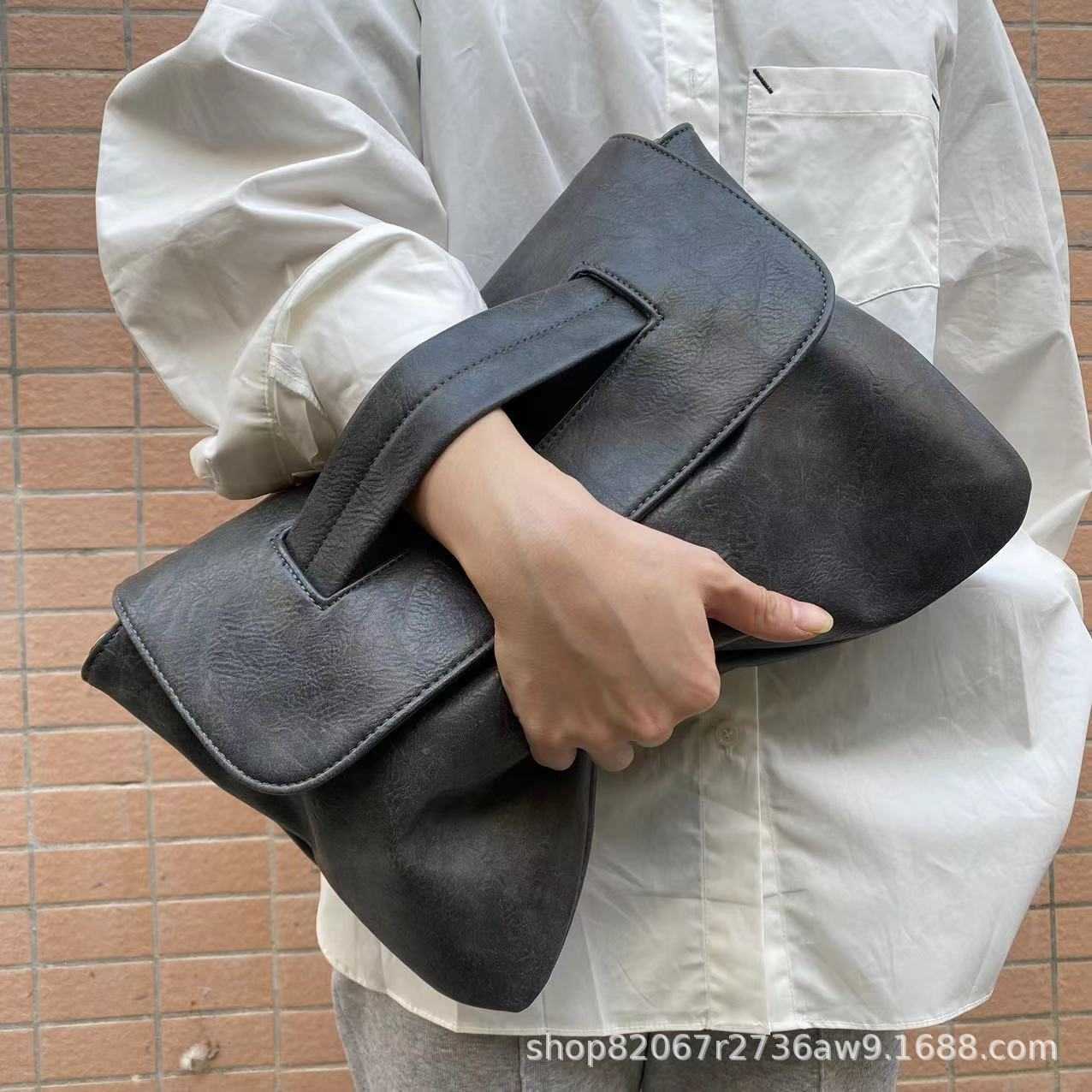 PU Crossbody Single Shoulder Strap Set Handbag Large Capacity Document Bag Storage Bag Official Document bags 240815