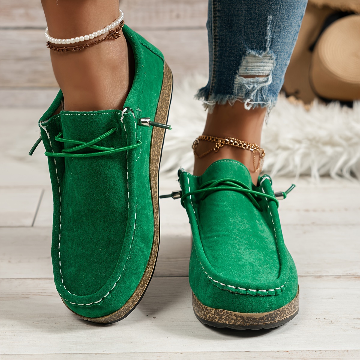 Women's Solid Color Sneakers, Casual Lace Up Outdoor Shoes, Comfortable & Lightweight Low Top Shoes