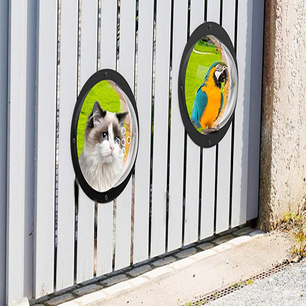 Pet Lookout Window Pet Fence Window Upgrade Pet's View with A Durable Acrylic Fence Window Wide Application for Dogs Cats