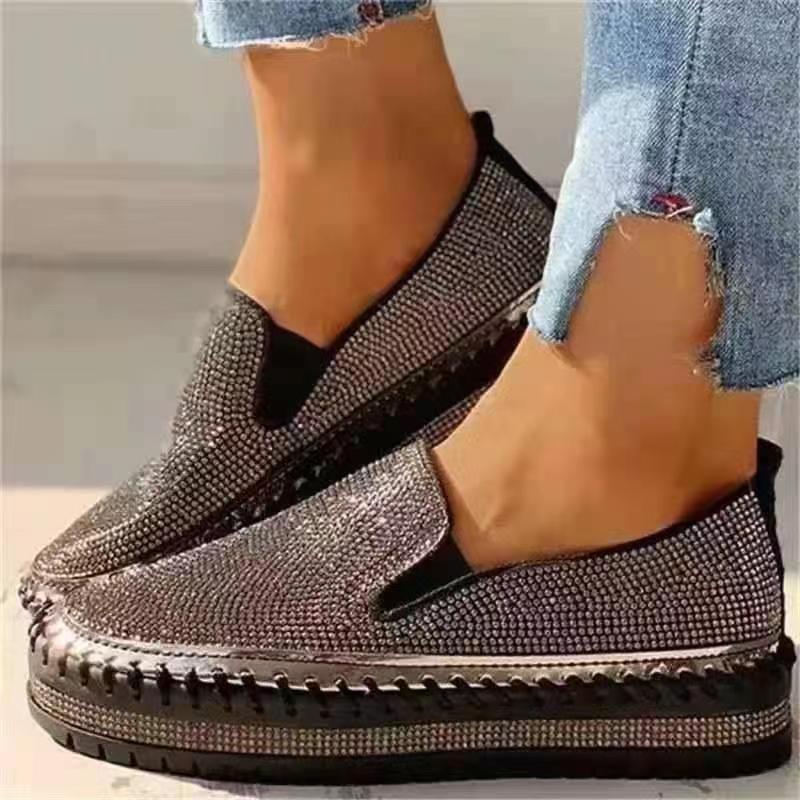 Women's 2022 Fashion Flats Rhie Bg Sewing Platform Loafers Casual Comfortable Female Shoes