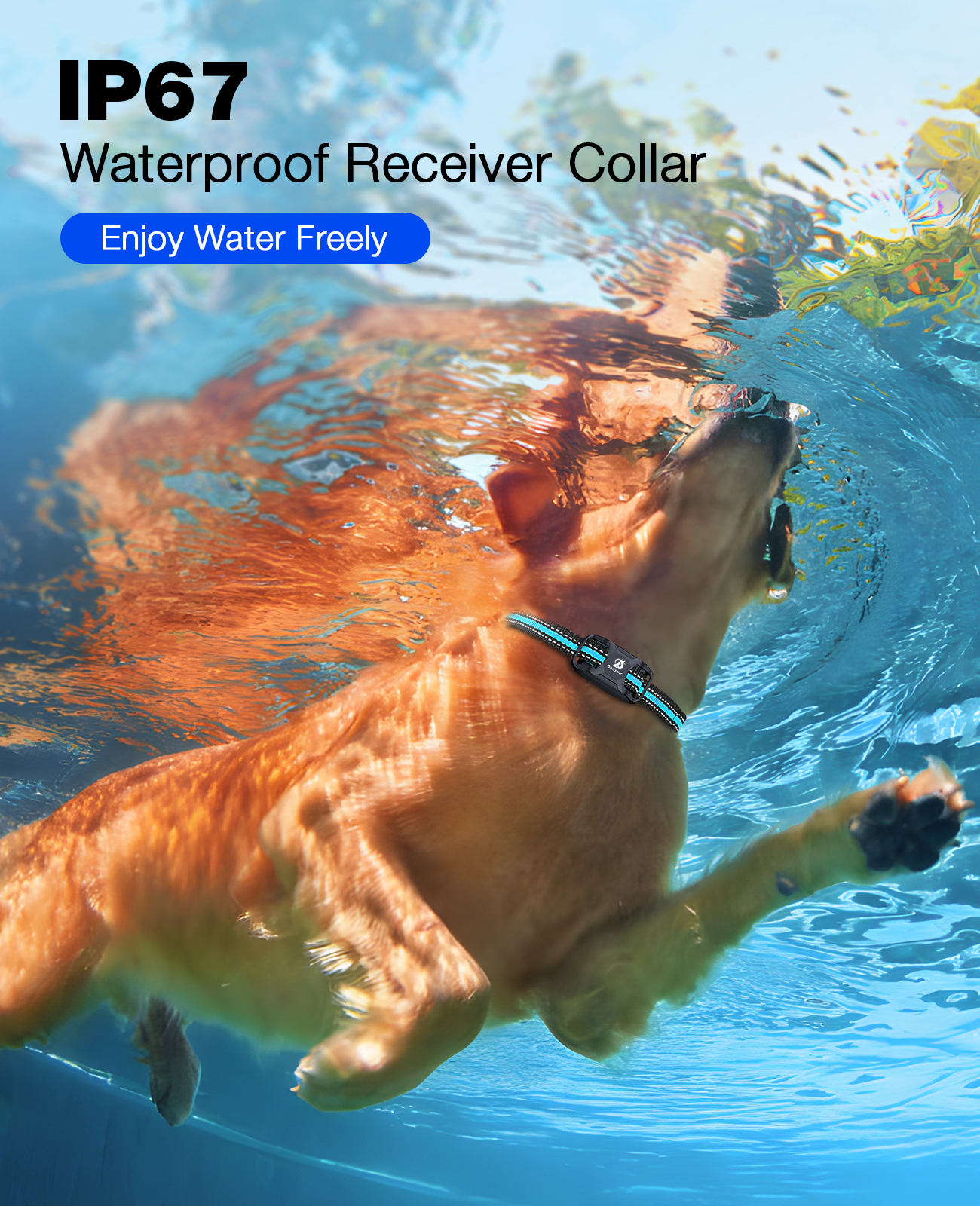 Bousnic Dog Shock Collar - 3300Ft Dog Training Collar for all Size Dogs Rechargeable Waterproof with Beep Vibration safe Shock