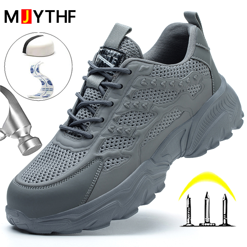 Breathable Mesh Safety White Protective For Men Women Work Sneakers Summer Lightweight Indestructible Shoes