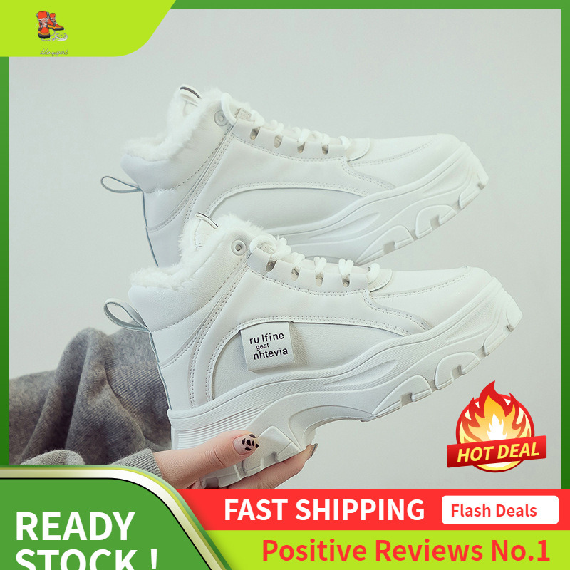 Ddmysports Ins Plus Velvet Dad Women Winter New Style Student Versatile Warm Igh Top Korean Edition Sports Shoes A OUTDOOR