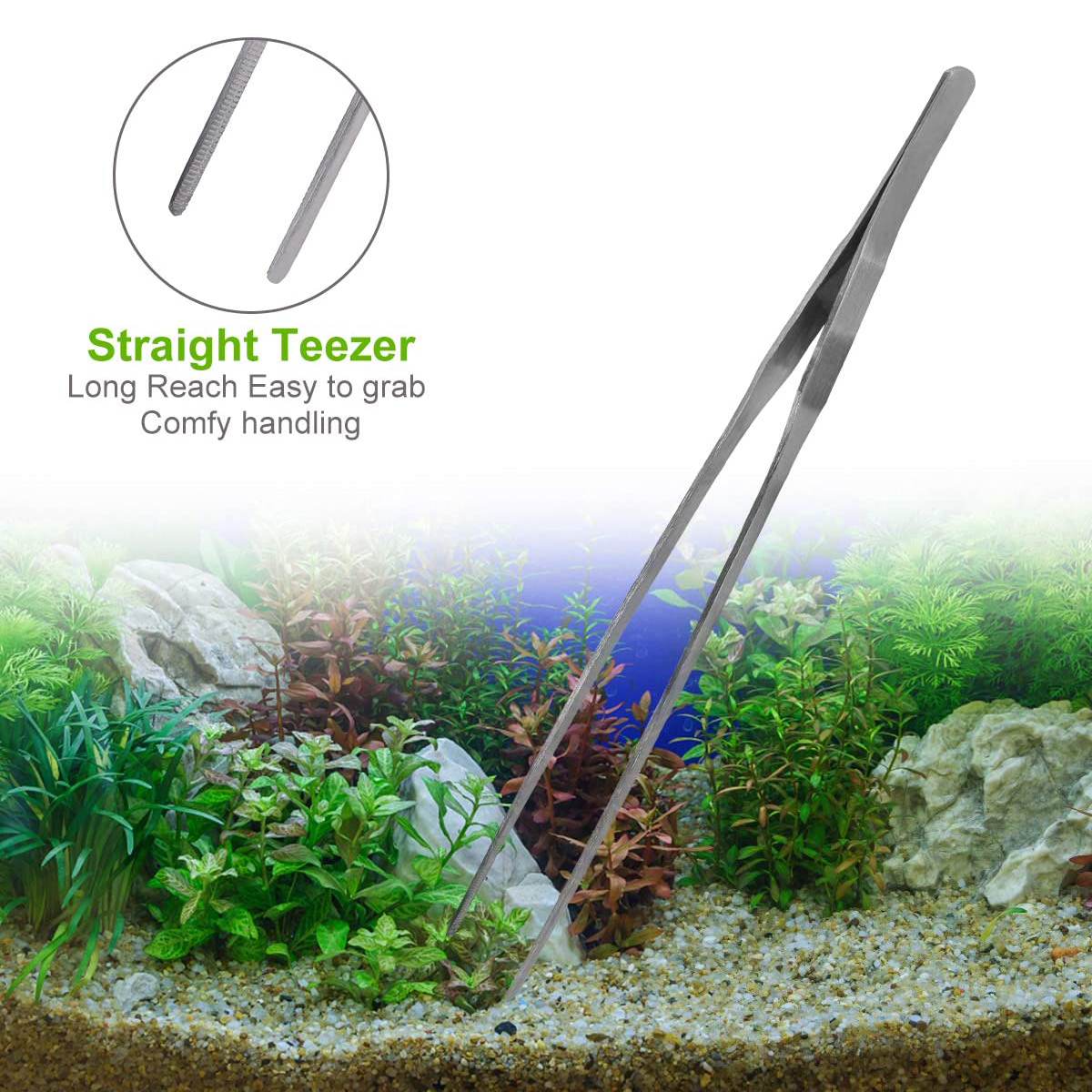 Aquarium Tank Aquascaping Tools Aquarium Scissor Tweezers Tool Stainless Steel Aquatic Plants Set for Aquarium Maintenance