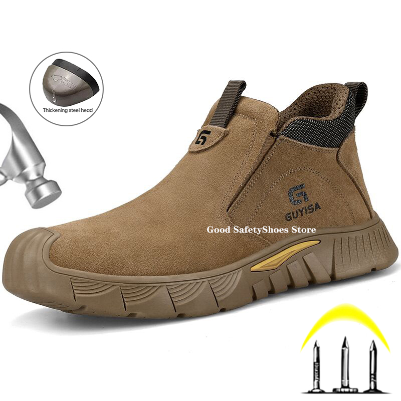 Footwear Welder Puncture-Proof Work Steel Toe Men Indestructible Boots Protective Safety Shoes 9033