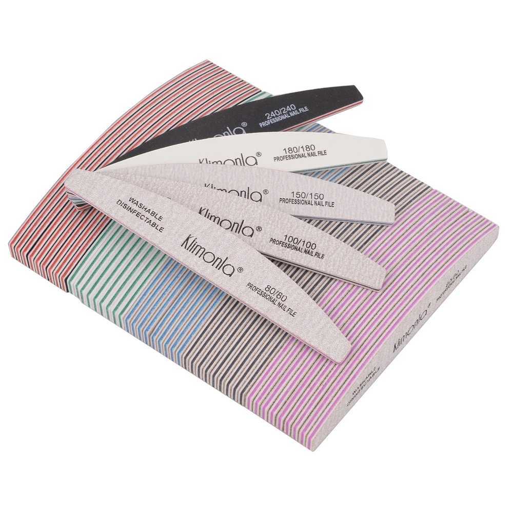 3 pieces/batch of professional ergonomics suit 80/100/150/180/240 grain gel polishing nail file grinding buffer nail trimming tool W240829