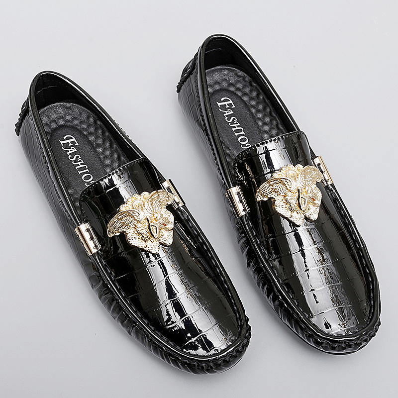 Luxury Genuine Leather Loafers Men's Women Size 35~48 Driving Designer Moccasins High Quality Flats Boat Shoes for Men Slip-on
