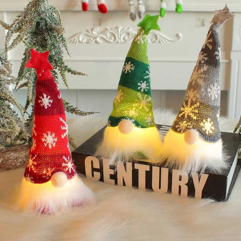 Decorations 6 Styles Glowing Gnome Faceless Doll Merry Home Decoration Navidad Natal Gift New Year Christmas Gifts Q240829