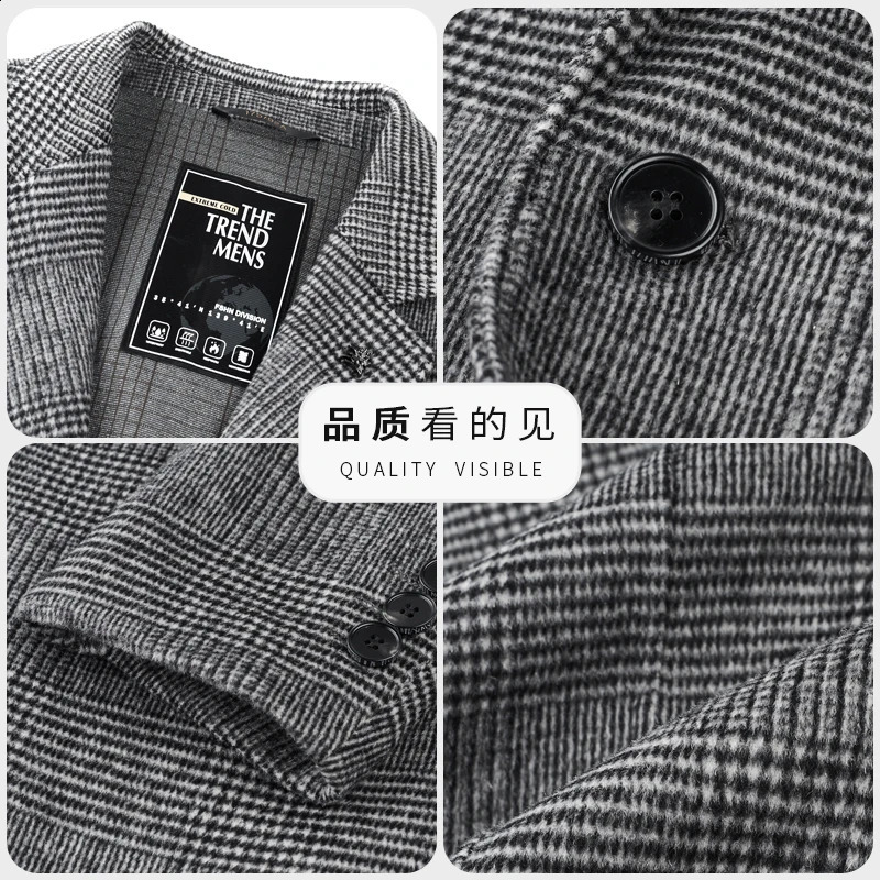 - Business and Leisure Trends - Italian Style Slim Suitable for Comfortable Fashion Hosts Travel Wedding Mens Wear Wool Coat Wool 240829