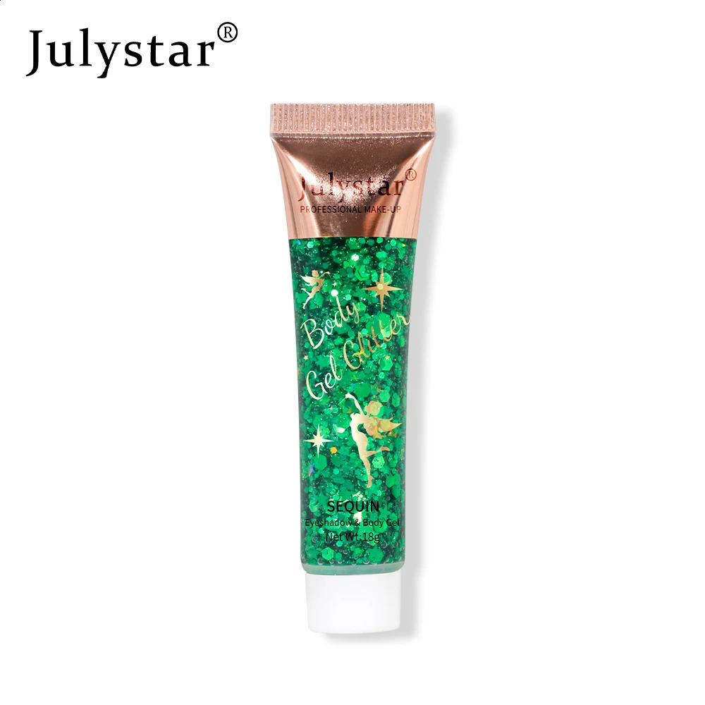 Julystar Mermaid Scale gel sequins eye shadow liquid lip color body polarization phase sequins eye shadow 240829