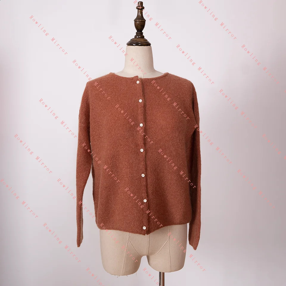 ZESSAM Solid Color Jacquard Knit Cardigans ONeck Long Sleeve Buttons Loose Female Sweater Casual Classic Cozy Lady Tops 240827