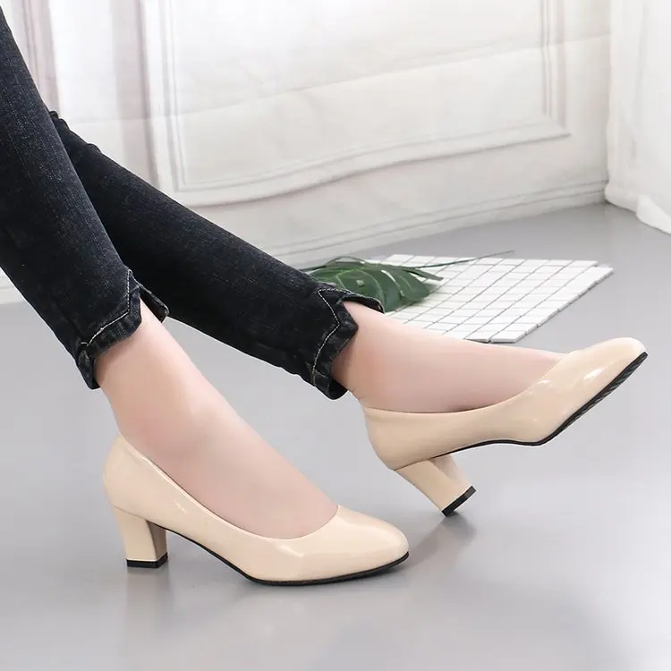 Female Pumps Nude Shallow Mouth Women Fashion Office Work Wedding Party Ladies Low Heel Shoes Woman Autumnss54 adb3