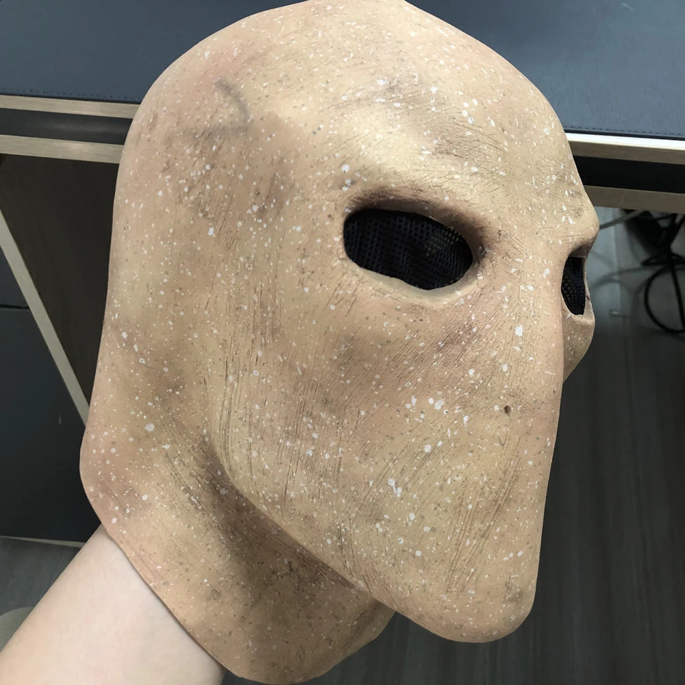 Slenderman Mask Cospaly Creepy Horror Faceless Man Alien Skull Latex Helmet Halloween Carnival Party Costume Props 240829