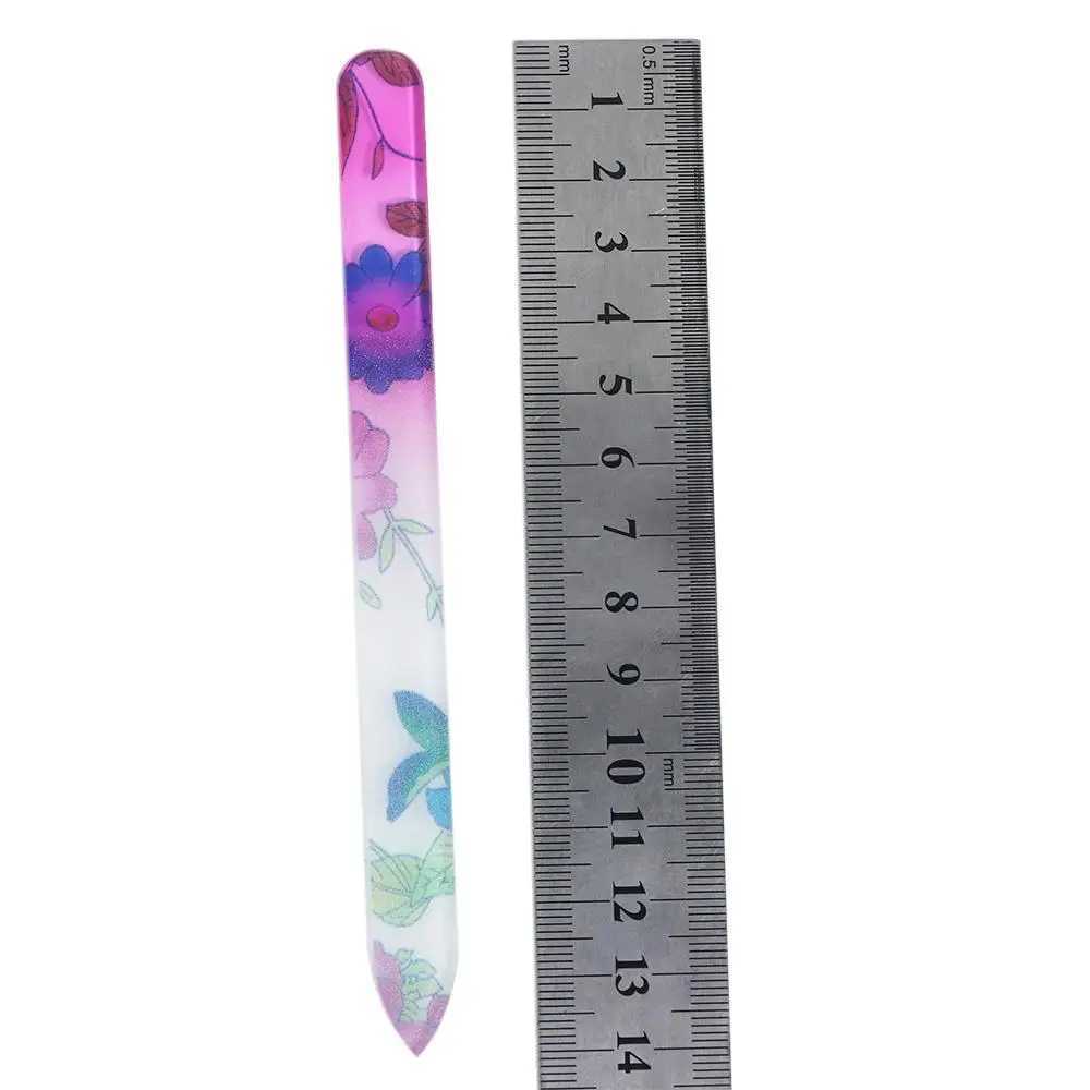 Professional Printing Crystal Glass Nail Files Flash Nail Art Polishing Tools Manual Tools W240829