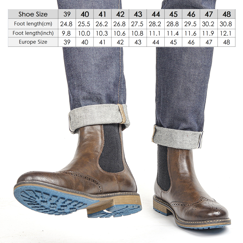 Size 7-13 Chelsea Men Boots 2022 American style Comfortable Fashion Leather Boots #Al661