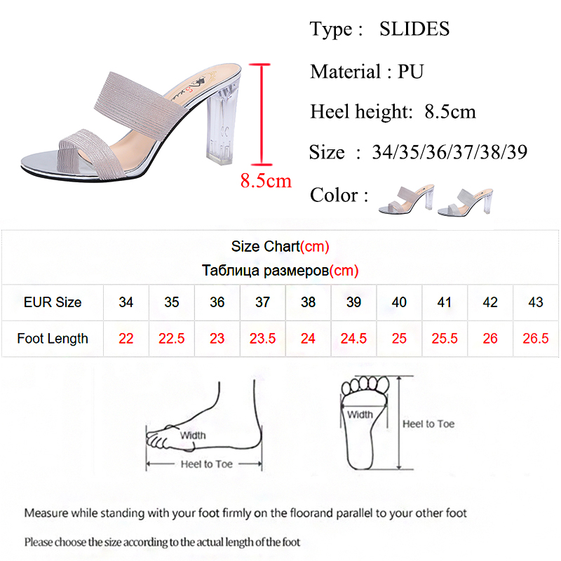 2024 Lucyever Fashion Sier High Heels Sandals Women Summer Transparent Heeled Slippers Woman Open Toe Shiny Party Shoes New Ladies 0f9f