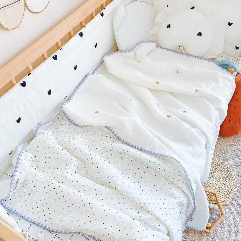 Blankets Swaddling Soft and sticky four layer gauze baby blanket pure cotton newborn wrap baby nap in kindergarten air-conditioned towel worn by summe