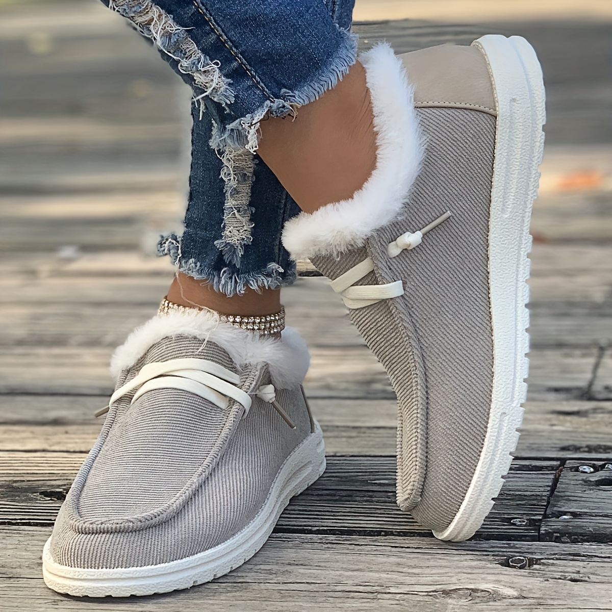 Comfortable Plush ed Canvas Shoes Lightweight, Breathable, Low-Top Sneakers with Soft Insoles Perfect for Casual Daily Wear, Walking zhanyishengli