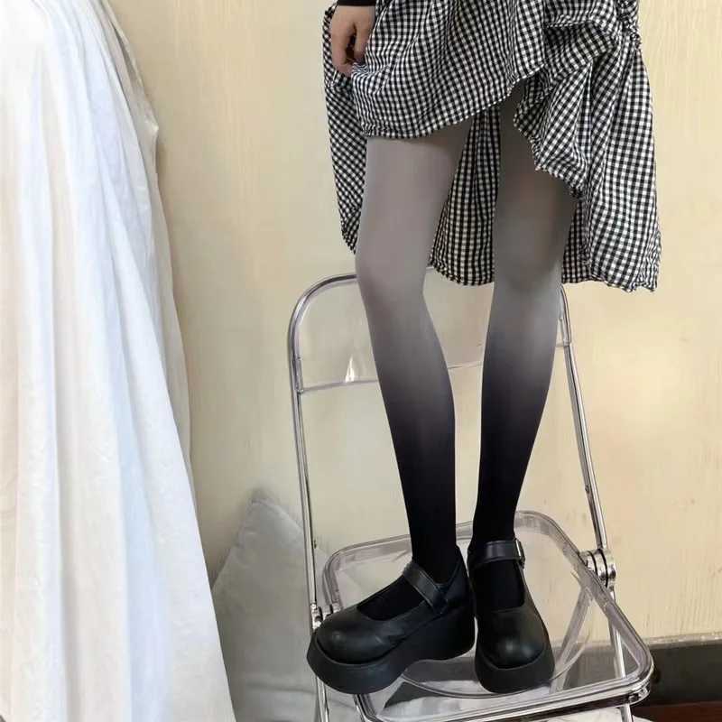 Socks Hosiery Women Long Socking Ladies Gradient Color Tights Opaque Stockings Fashion Girls Lolita Pantyhose Female Y24083305640