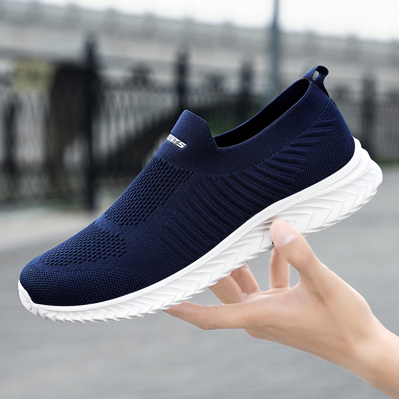 Shoes Men Vulcanize Mesh Men Shoes Lightweight Comfortable Men's Sneakers 2023 Autumn Fashion Slip On Flats Shoes Male Loafers