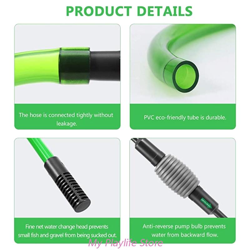 Aquariums Siphon Water Change Kits Fish Tank Water Changer Hoses Gravel Cleaner for Small Medium Tank Draining Water