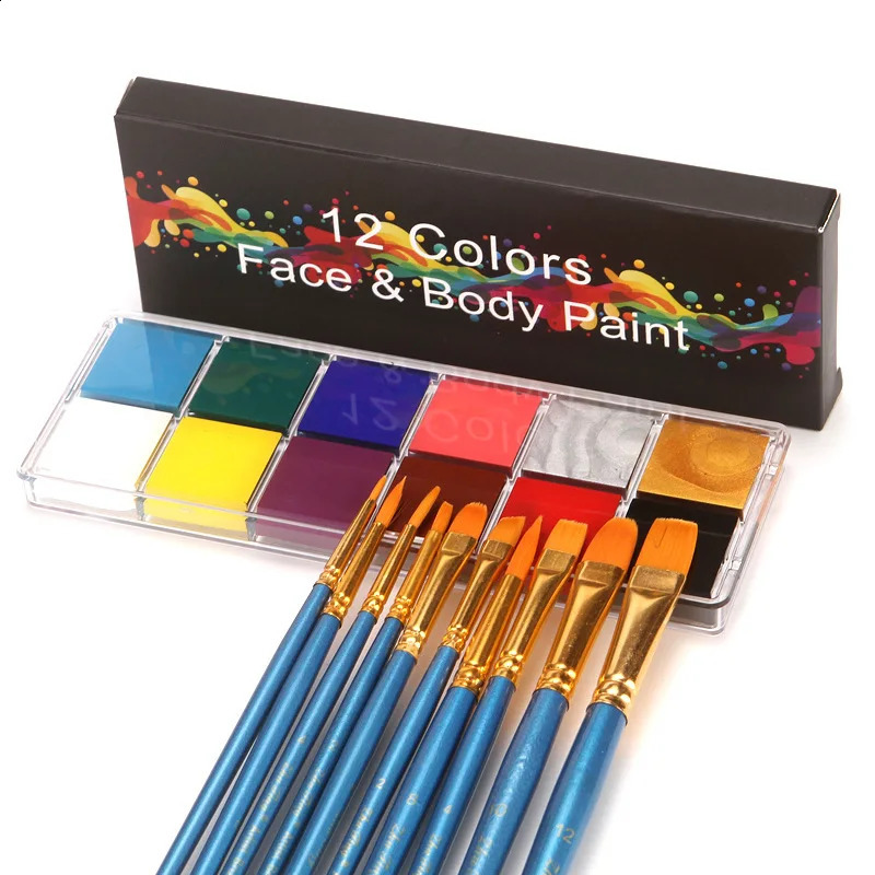8/12/15 Color and Body Painting Children can use Performance Makeup Painting Palette Pinta Caritas Baby Halloween Makeup Festival 240829