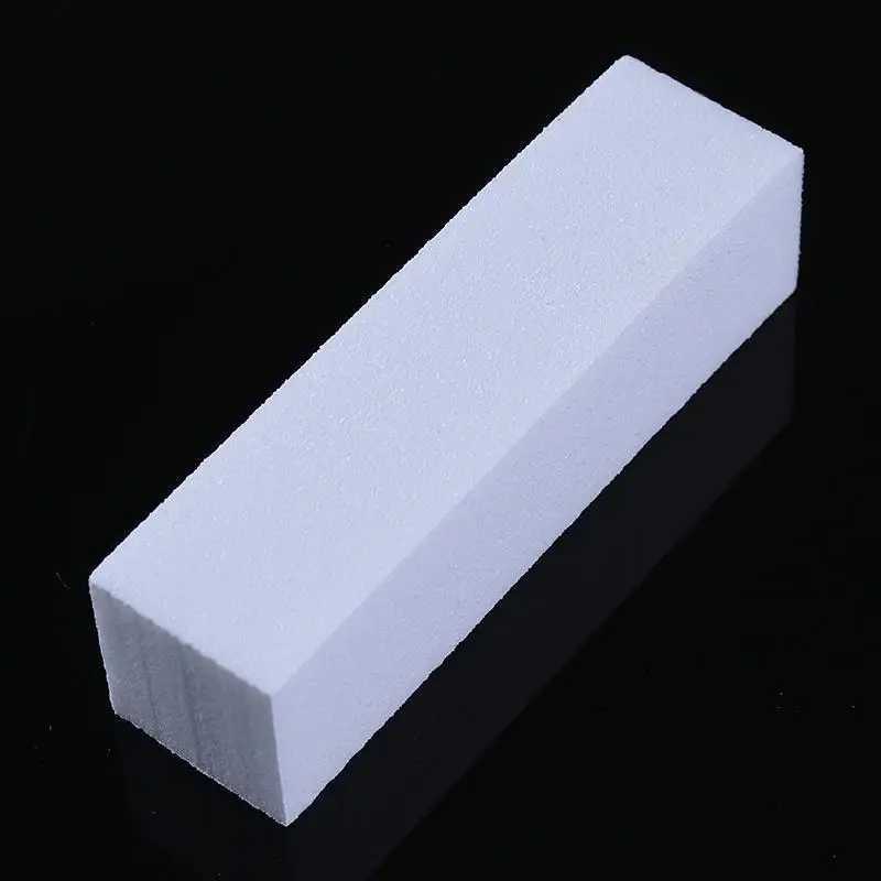 2/5/10 pieces of white nail files and buffer nail file blocks manual tools W240829
