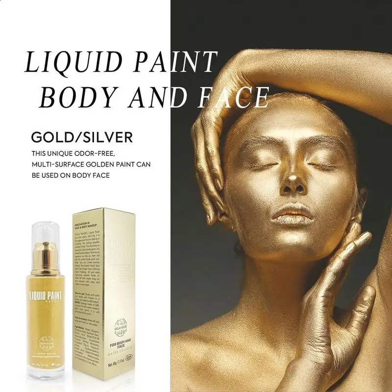 Golden painting wand can be mixed with full body painting wand sweat resistant and waterproof body painting makeup wand used for Halloween role-playin