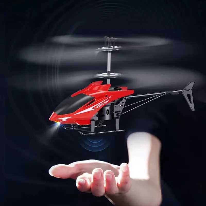 Parkten Electric RC Flying Helicopte Kids Flight Plane Infrared Induction Aircraft Remote Control Toys LED Light Outdoor ToysXJ240829