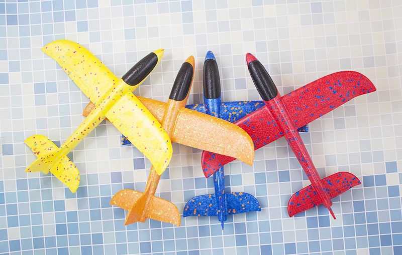 5-10pcs/lot Foam Material Hand Throw Plane Outdoor Launch Glider Childrens Gift Model Toy 48 Cm Fun Childrens Helicopter ToysXJ240829
