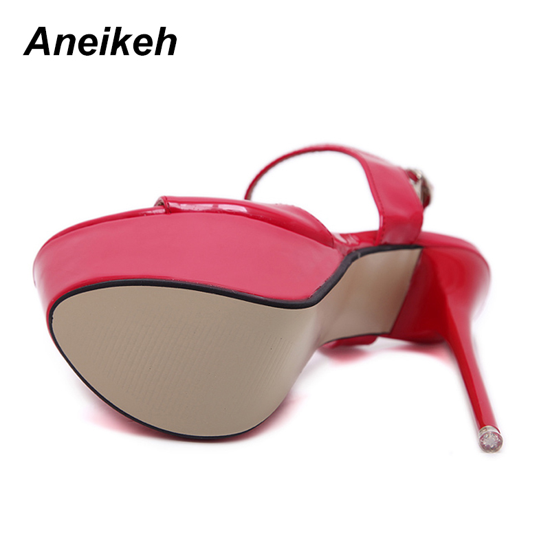 Aneikeh Big Shoe Size 41 42 43 44 45 46 16CM High Heels Sandals Summer Sexy Open Toe Party Dress Platform Gladiator Women Shoes 4 e6f28
