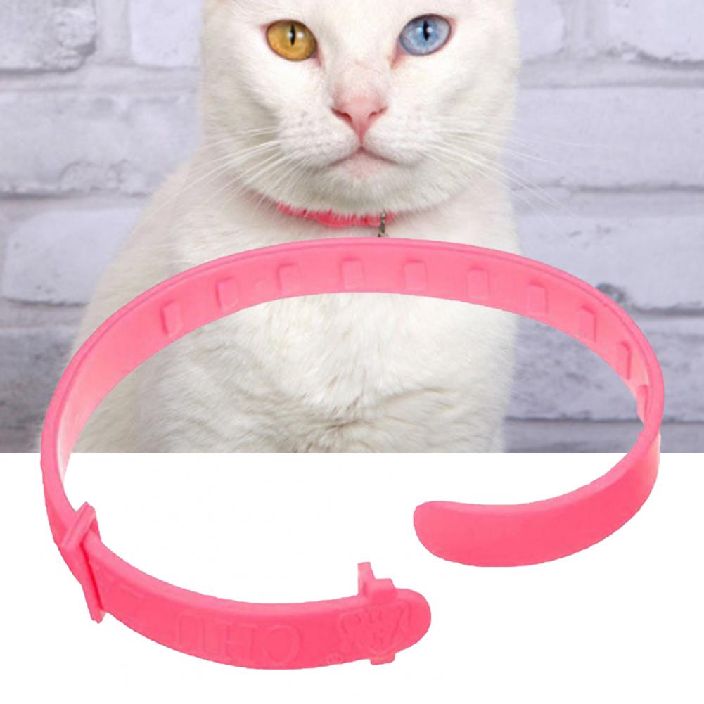 Pet cat Collar Protection Flea Tick Mite Louse Remedy Rubber Pink Cats Collar Decor 100 days effective deworming cat collar hot