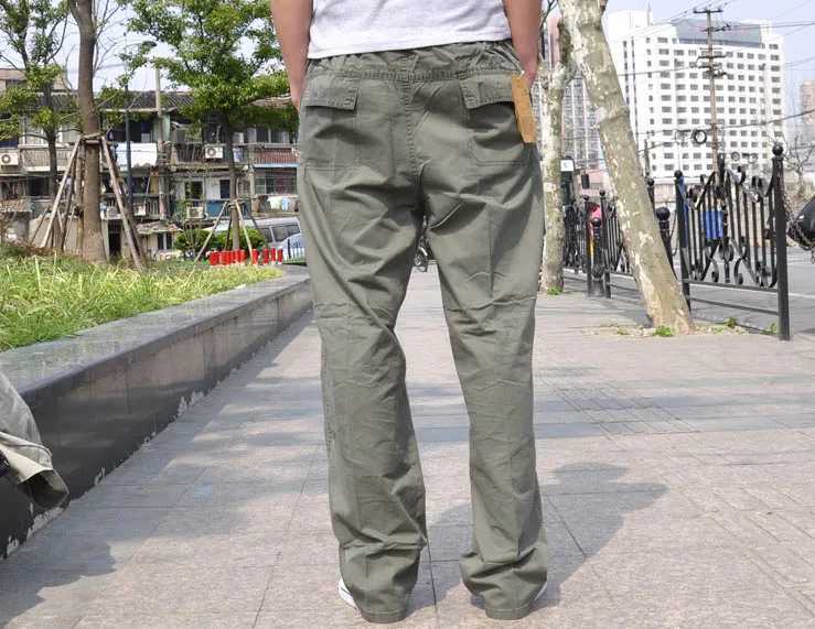 Summer goods cotton thin pants pocket zipper large size 8XL 10XL 9XL 140KG outdoor casual hunting style pants black 48 W240829