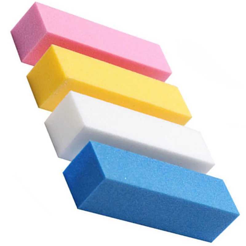 5/10 pieces of professional cube nail buffer file sponge sandpaper UV gel polishing candy colored nail file loose nail accessories nail tools W240829