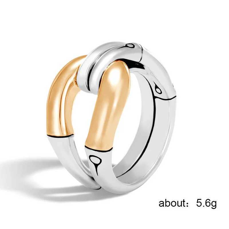 Retro style womens gold ring retro punk small wedding band party womens engagement ring W240829