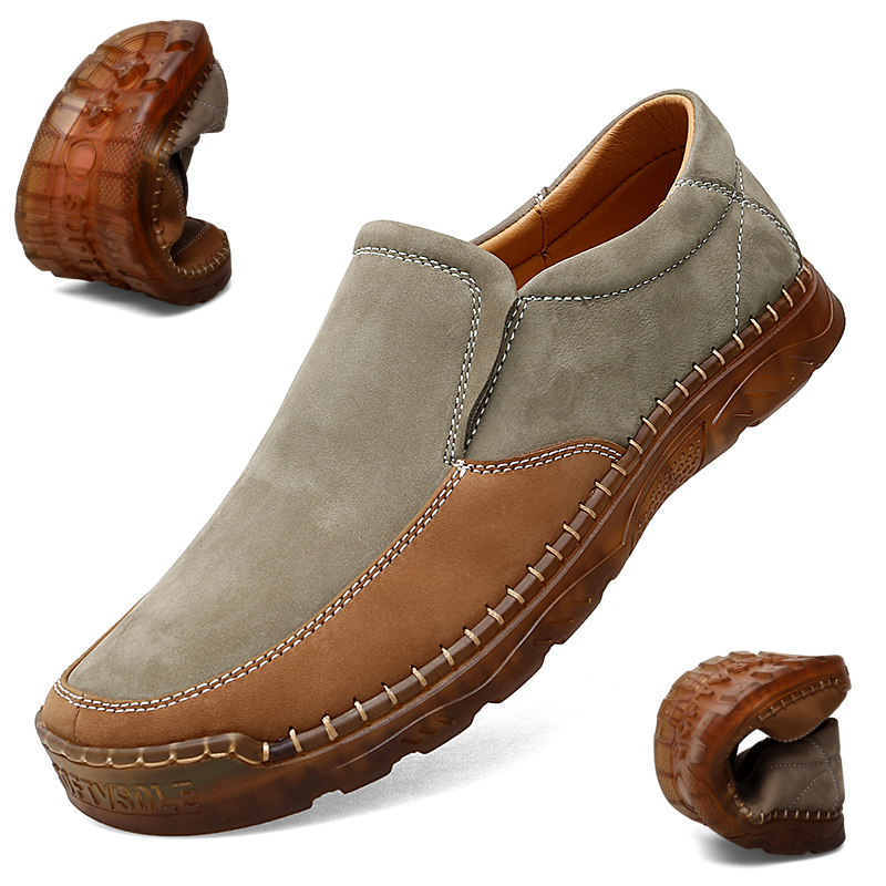New Spring Breathable Sneakers Men Casual Shoes Thick Sole Massage Walking Shoes Men Comfty Slip On Men Shoes Platform Footwear