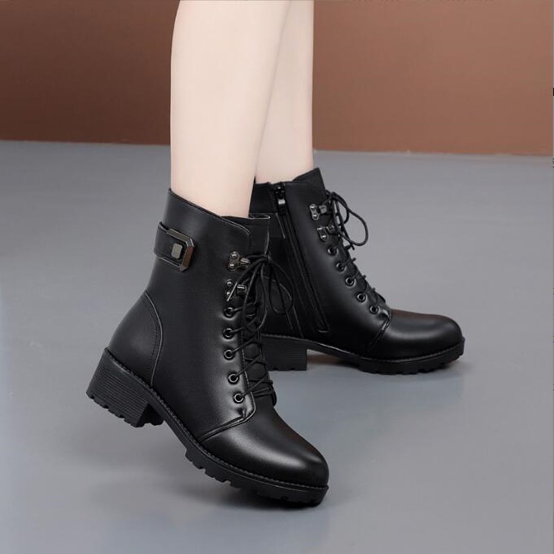 AIYUQI Ankle Boots Women Winter New 2024 Wool Warm Non-slip Ladies' Boots Large Size Winter Snow Boots