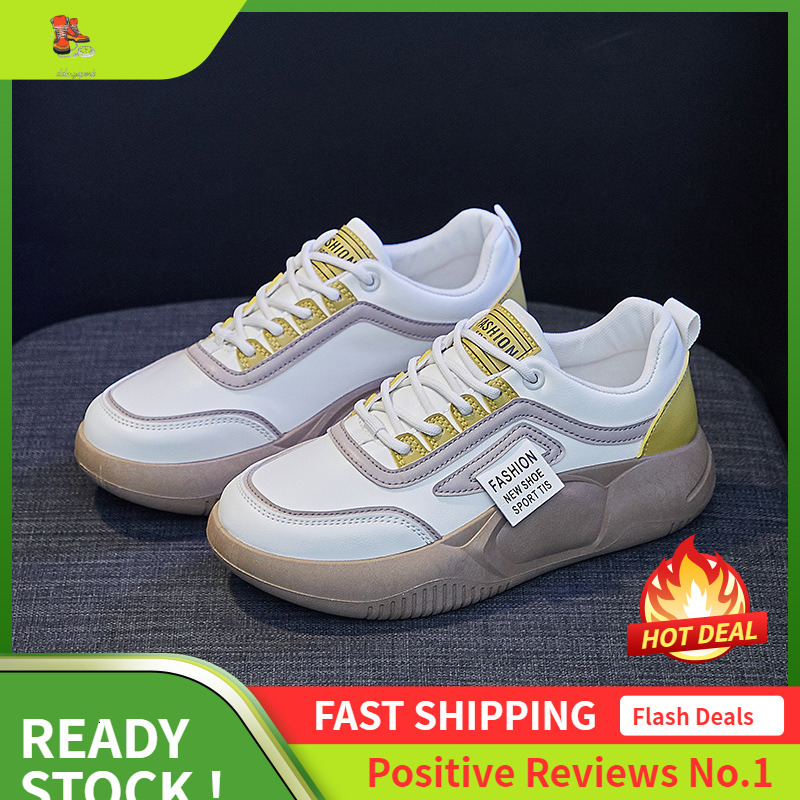Ddmysports Spring New Korean Edition Little White For Female Ins Trendy Students Street Photography Internet Red Board Thick Soled Casual Shoes OUTDOO