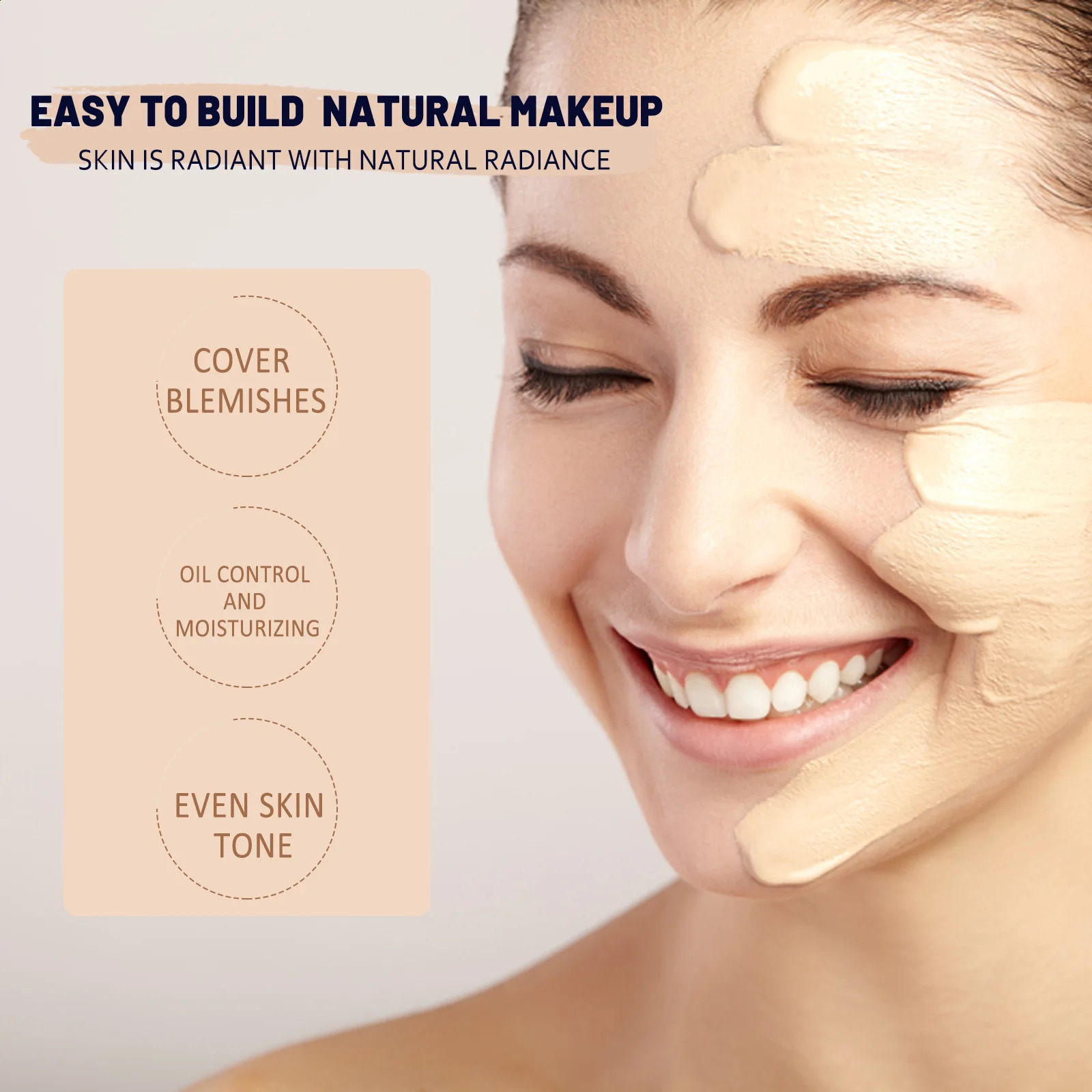 30ML CC natural concealer liquid foundation waterproof durable isolation BB cream bright oil control foundation makeup 240829