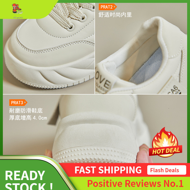 Ddmysports Winter Little White New Korean Edition Instagram Female Student Eightening Sports Board Shoes Trendy Leisure Street Shoot KT OUTDOOR