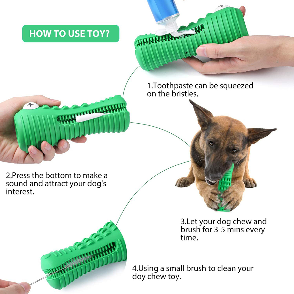 Dog Toys Chew Squeaky Toothbrush Pet Toy Durable for Aggressive Pet Manufacturer Teeth Cleaning Dental Care Toy For Large Dogs