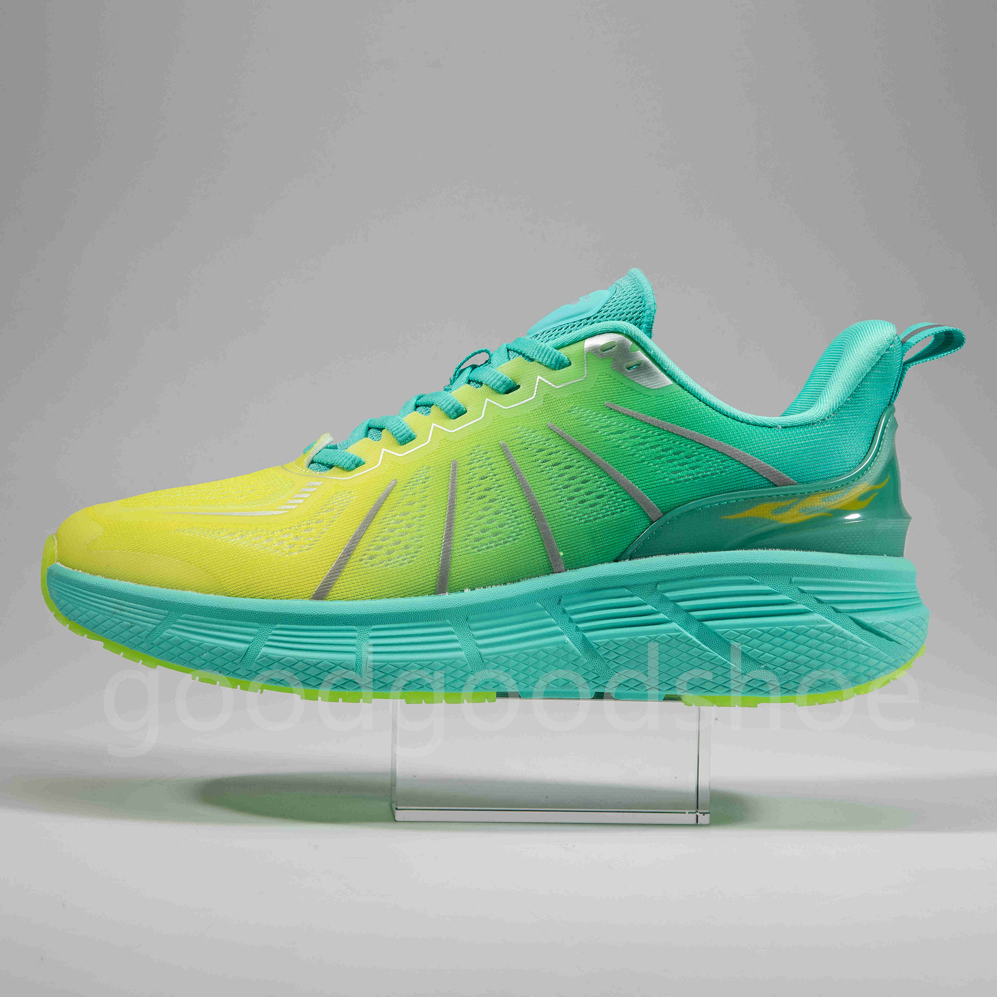 TREEPERI Burning 1.0 Running Shoes for men women Mint Green Black Mango Jade Fluo Yellow Flame Designer Sneakers Pink Jade womens mens outdoor Sports 