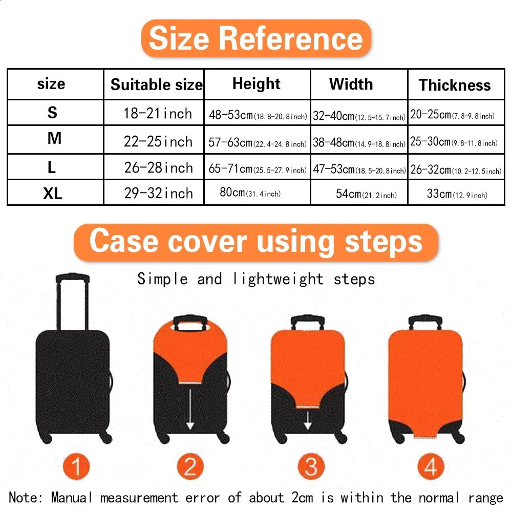 Luggage Cover 1832 Protector Travel Suitcase Protective Stretch Dust Accessories Supplies 240830